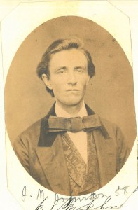 James Mix Johnston, husband of Adelia Field.  Source: Former Student File: James Mix Johnston. Record Group 28/2, Box 539. Oberlin College Archives. 