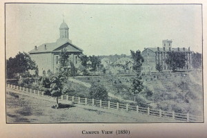Campus View 1850. From Oberlin College Archives