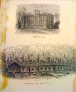 Fairchild stayed in Tappan Hall (picture above) while studying at Oberlin. Kellogg lived in the Ladies’ Hall (below,) built early in the school’s history, where men would come to eat meals. She and Fairchild sat at the table together frequently.