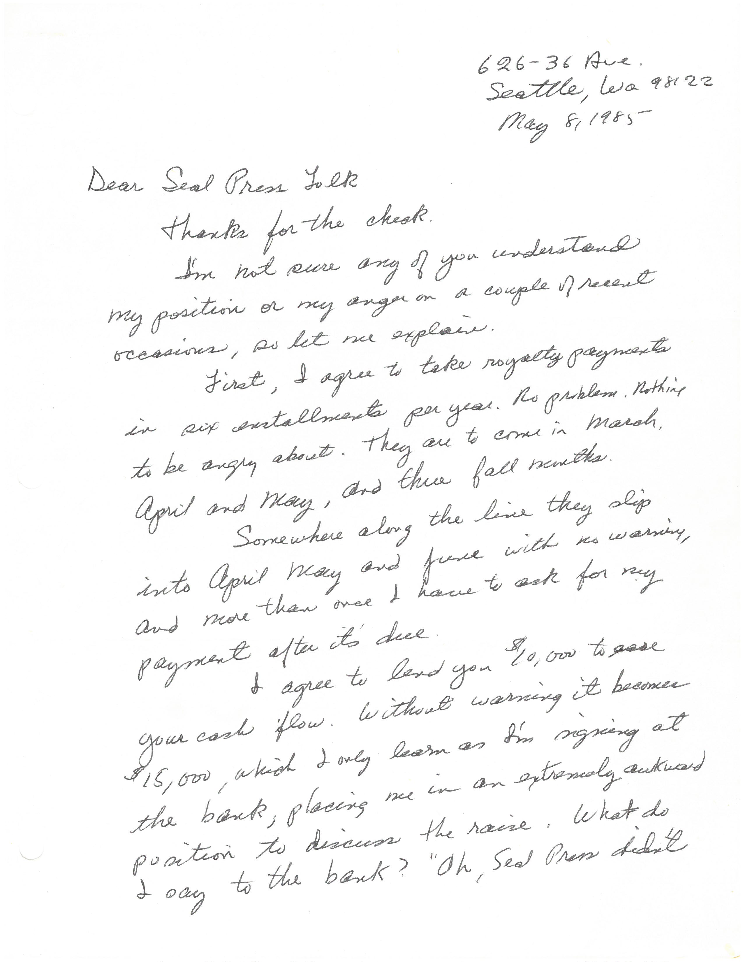 may 1985 letter pt1